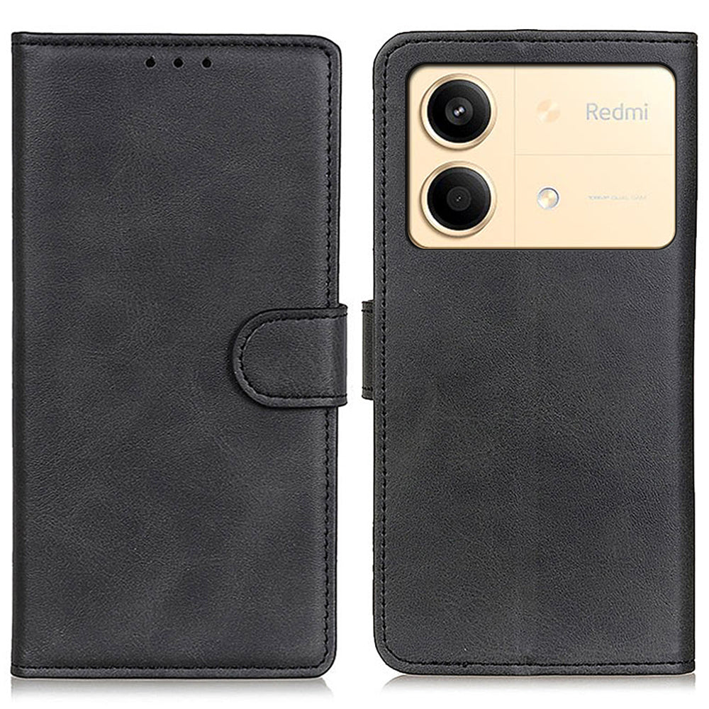 For Xiaomi Redmi Note 13R Pro 5G Wallet Leather Phone Case Cowhide Texture - Blue