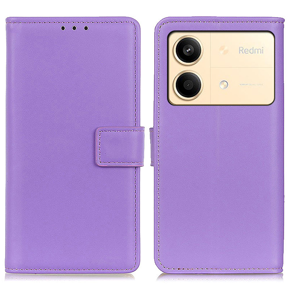 For Xiaomi Redmi Note 13R Pro 5G Leather Wallet Case Protective Phone Cover - Black