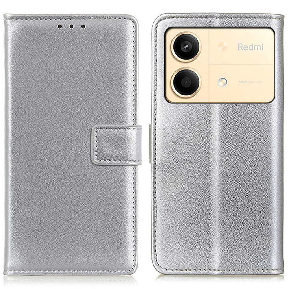 For Xiaomi Redmi Note 13R Pro 5G Leather Wallet Case Protective Phone Cover - Black