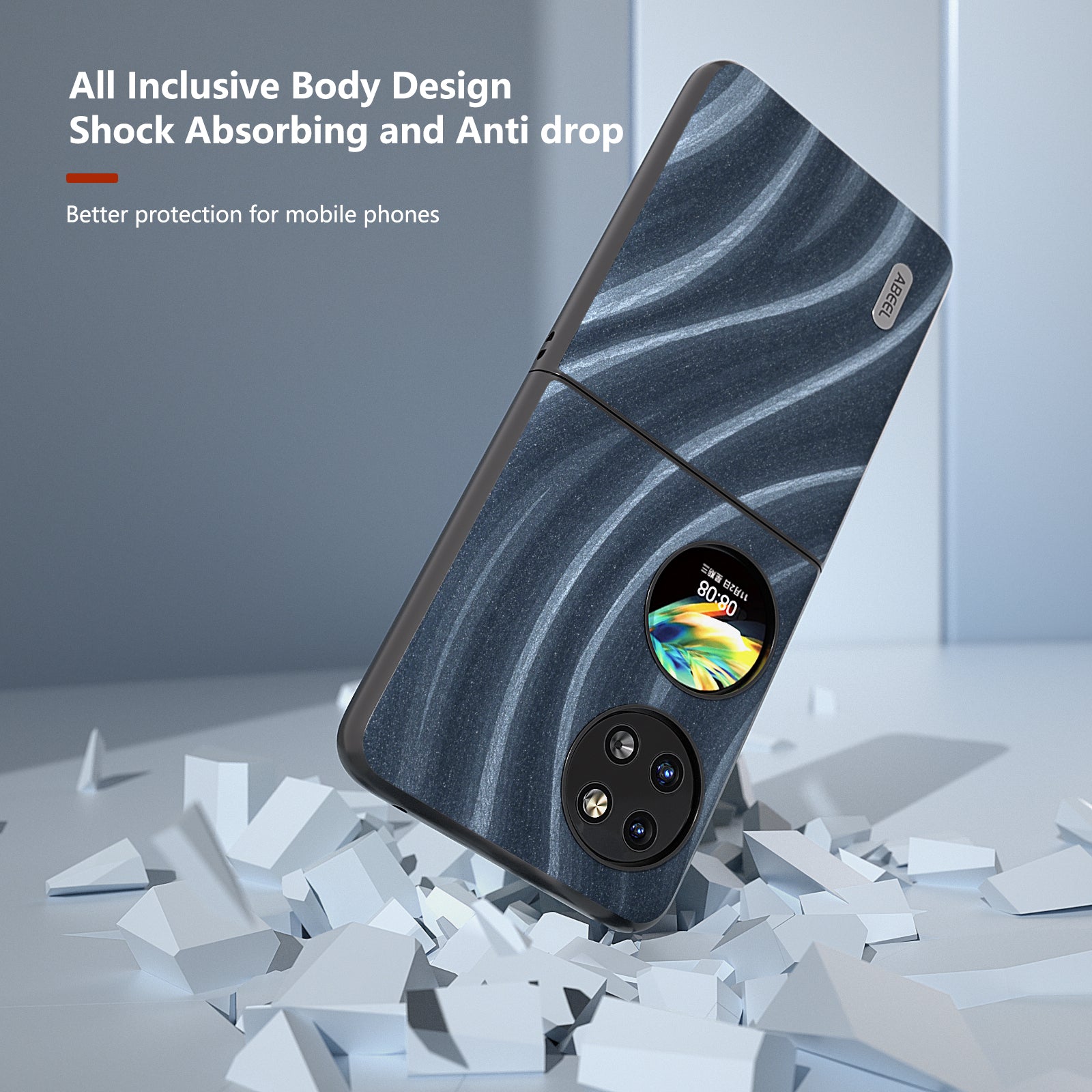 ABEEL Milky Way Series For Huawei Pocket 2 Phone Case Anti-Drop Protective Cover - Blue