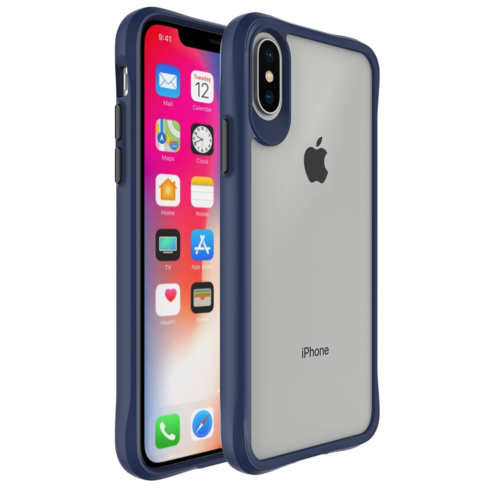 Combat X Mode Series for iPhone XS Max 6.5 inch Case Scratch-proof TPU+PC Cover - Red