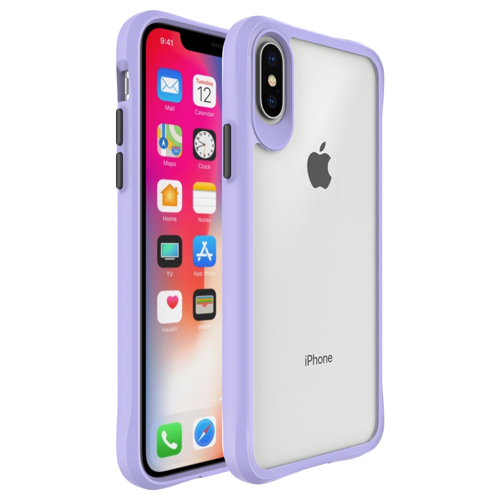 Combat X Mode Series for iPhone XS Max 6.5 inch Case Scratch-proof TPU+PC Cover - Red