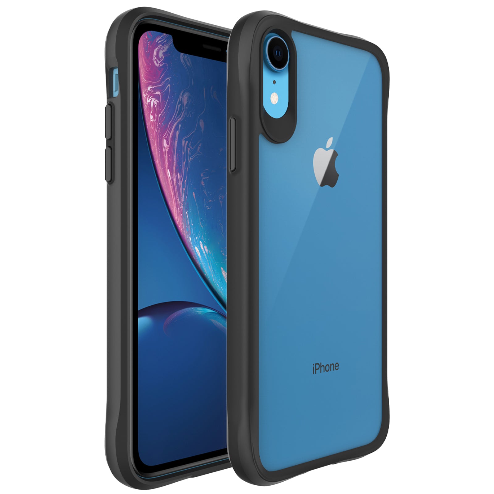 Combat X Mode Series for iPhone XR 6.1 inch Case TPU+PC Drop-proof Phone Protective Cover - Black
