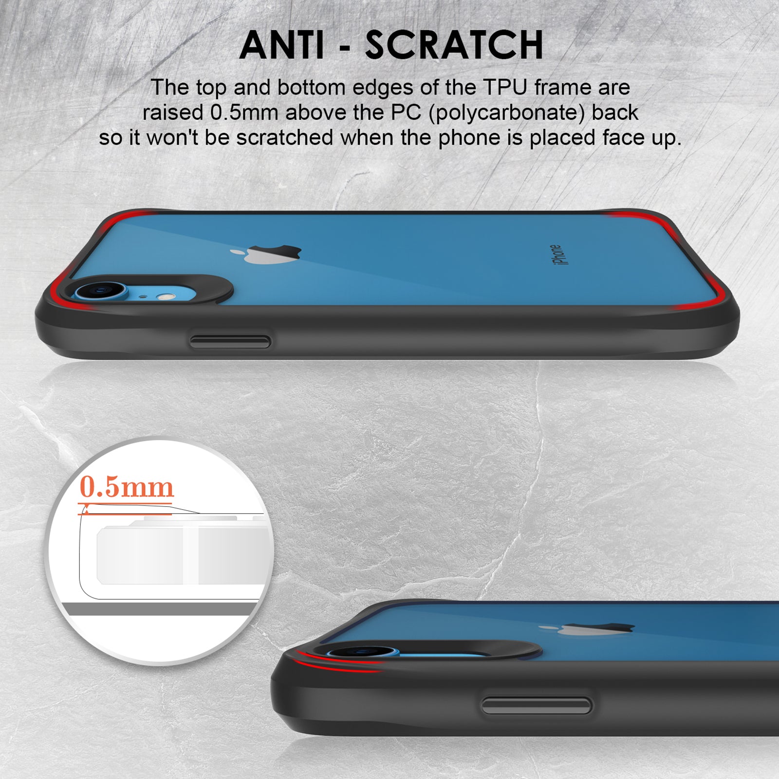 Combat X Mode Series for iPhone XR 6.1 inch Case TPU+PC Drop-proof Phone Protective Cover - Black