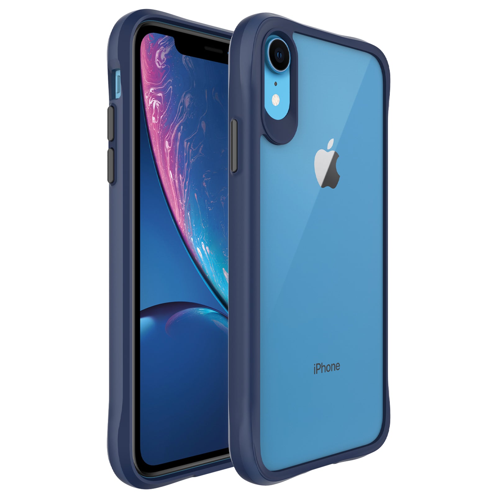 Combat X Mode Series for iPhone XR 6.1 inch Case TPU+PC Drop-proof Phone Protective Cover - Black