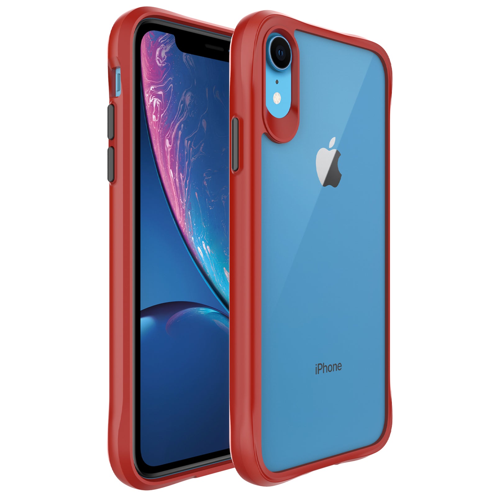 Combat X Mode Series for iPhone XR 6.1 inch Case TPU+PC Drop-proof Phone Protective Cover - Black