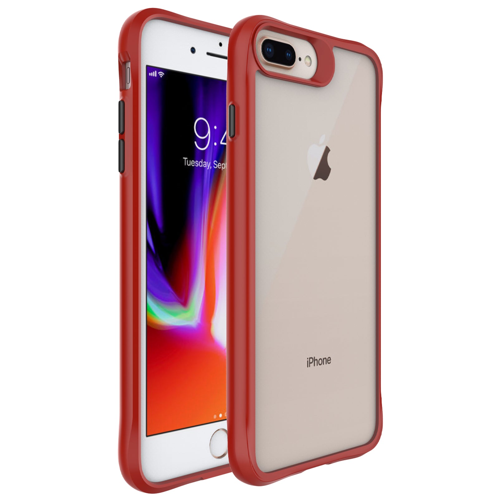 Combat X Mode Series for For iPhone 6 Plus / 7 Plus / 8 Plus 5.5 inch Case Four Corner Anti-fall Phone Protector - Black