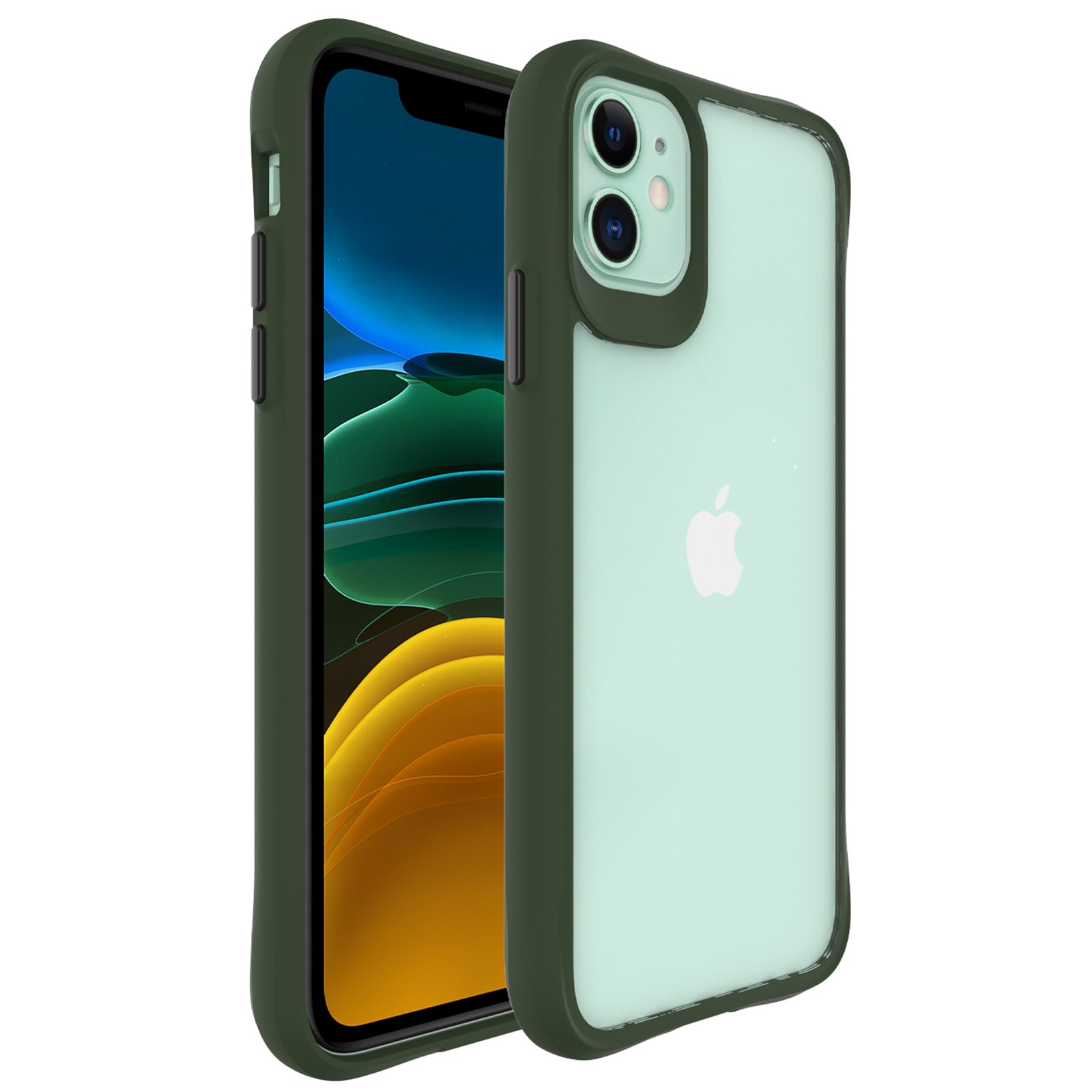 Combat X Mode Series for iPhone 11 Cell Phone Case TPU+PC Shockproof Back Shell - Black