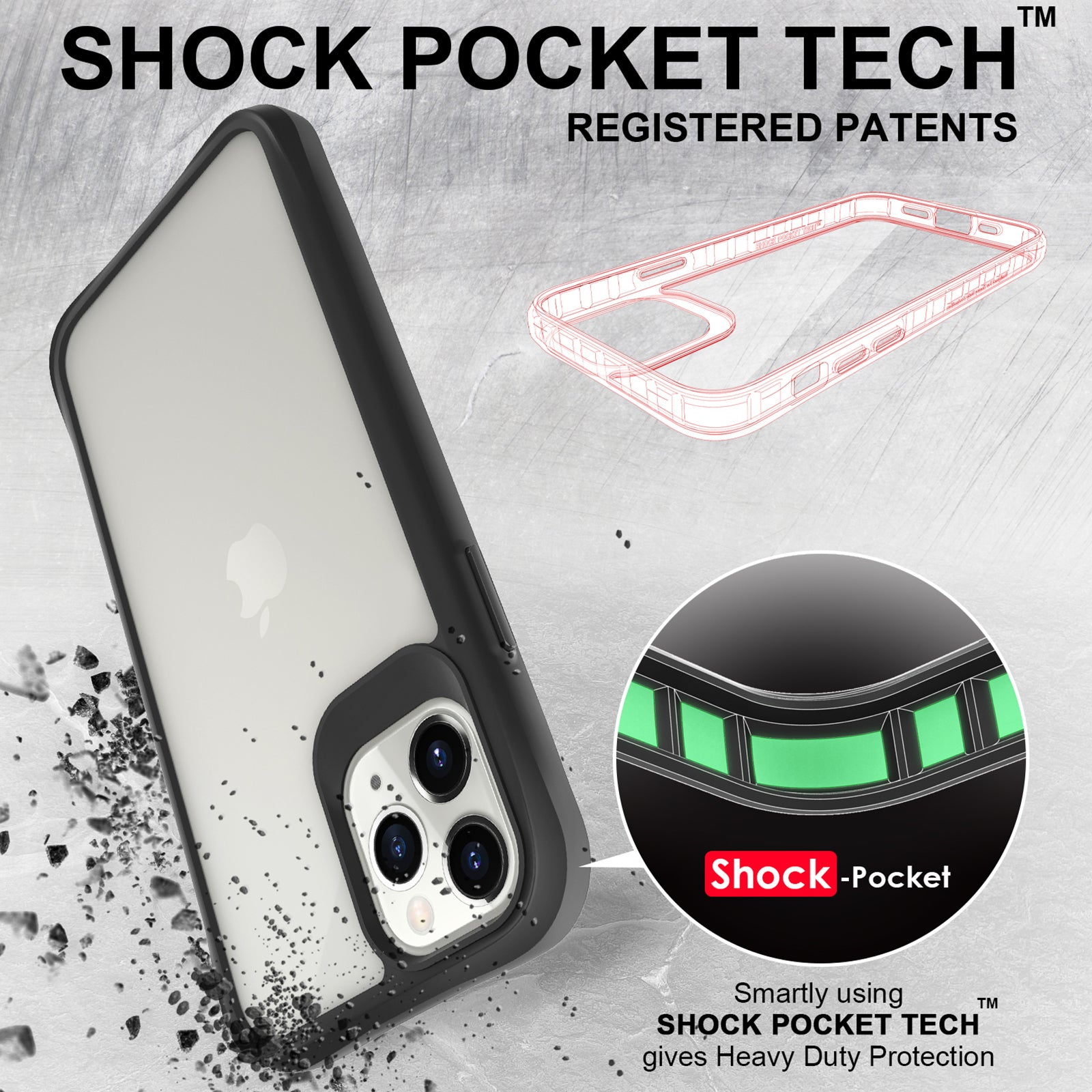 Combat X Mode Series for iPhone 11 Pro TPU+PC Cover Four Corner Scratch-resistant Smart Phone Case - Black