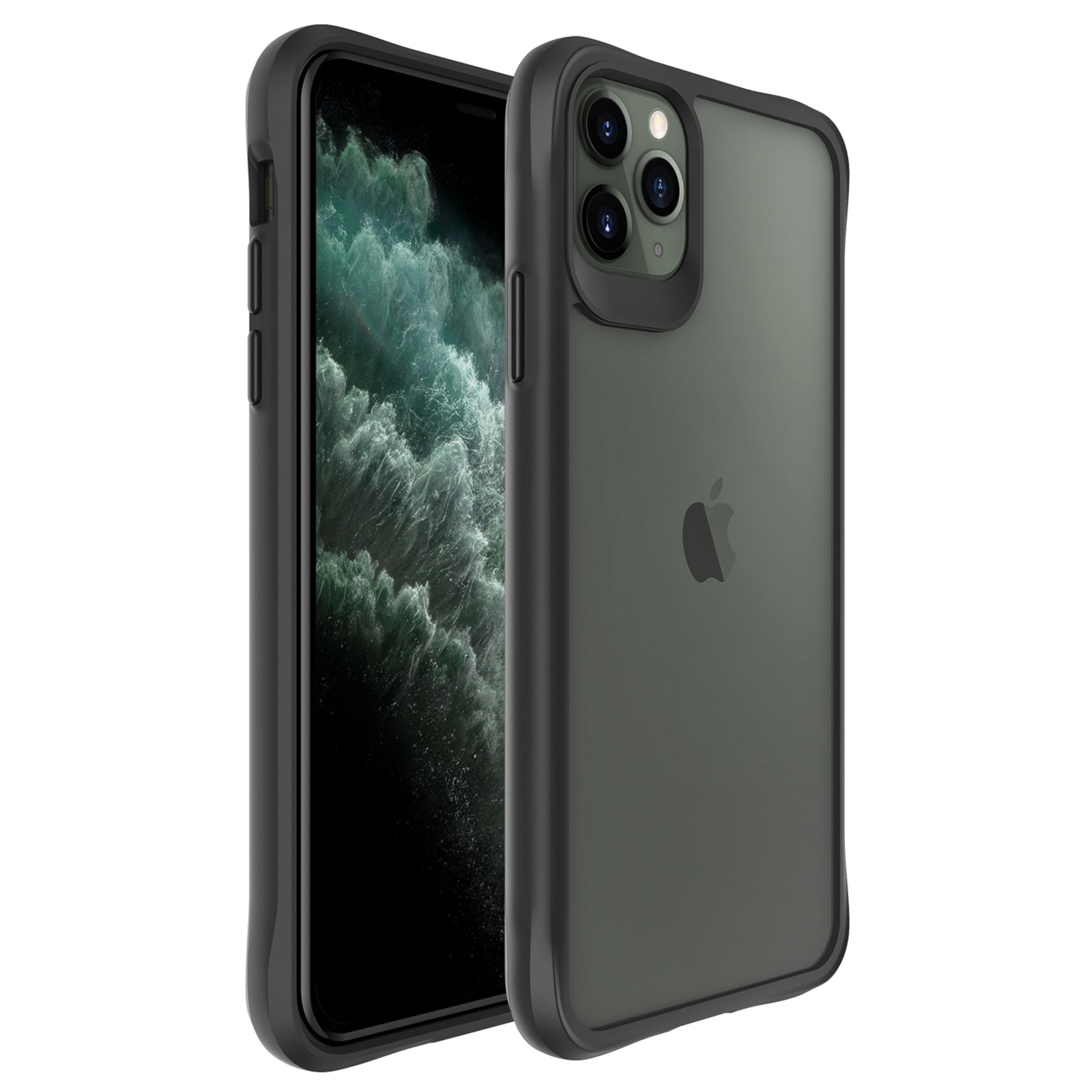 Combat X Mode Series for iPhone 11 Pro Max Back Case Drop-proof TPU+PC Four Corner Phone Cover - Black