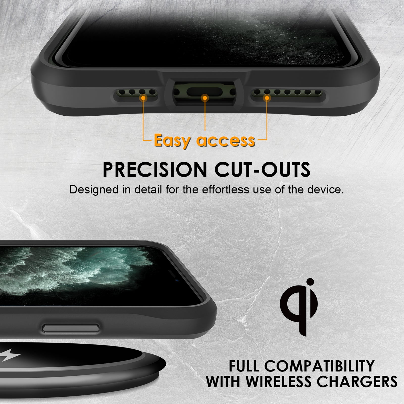 Combat X Mode Series for iPhone 11 Pro Max Back Case Drop-proof TPU+PC Four Corner Phone Cover - Black