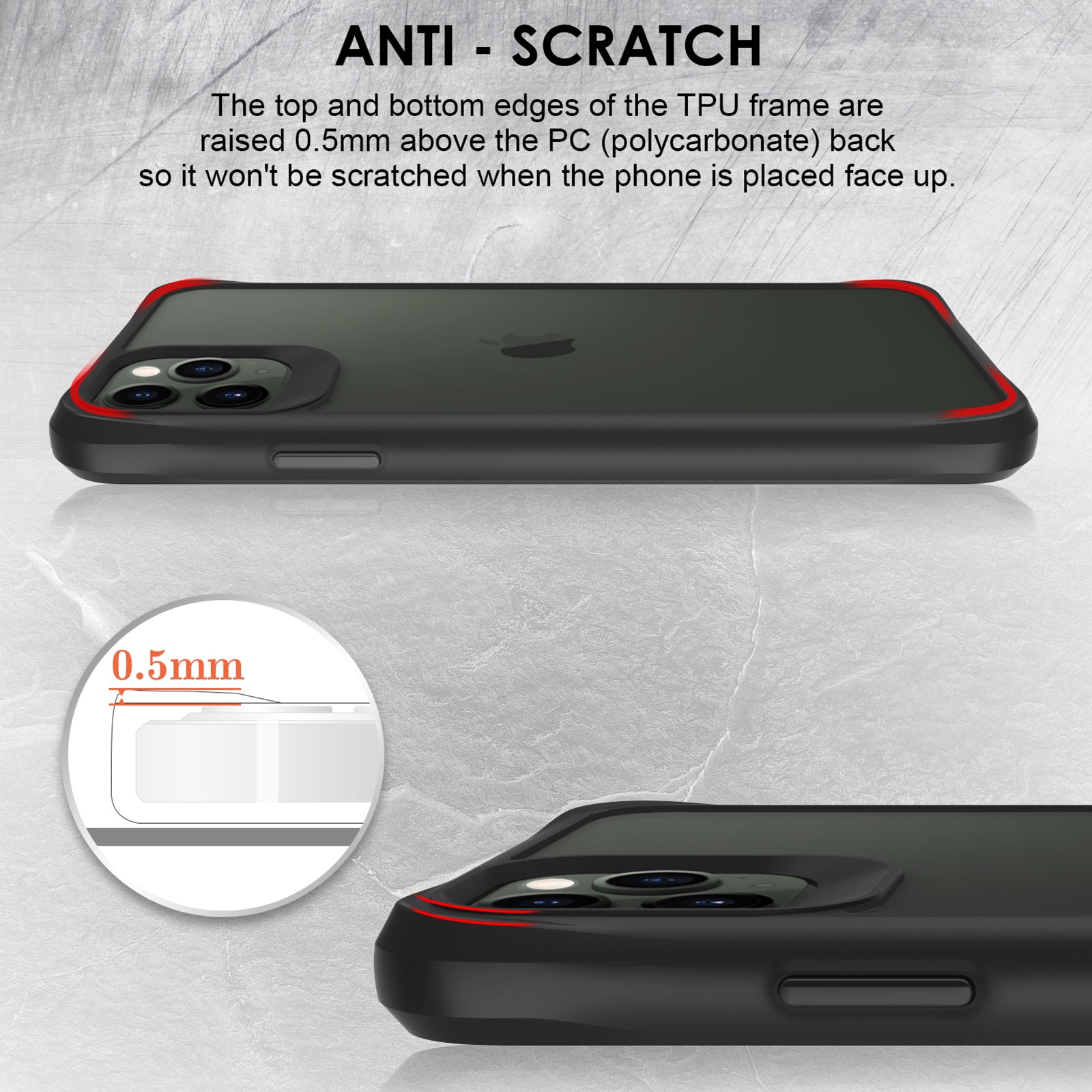 Combat X Mode Series for iPhone 11 Pro Max Back Case Drop-proof TPU+PC Four Corner Phone Cover - Black