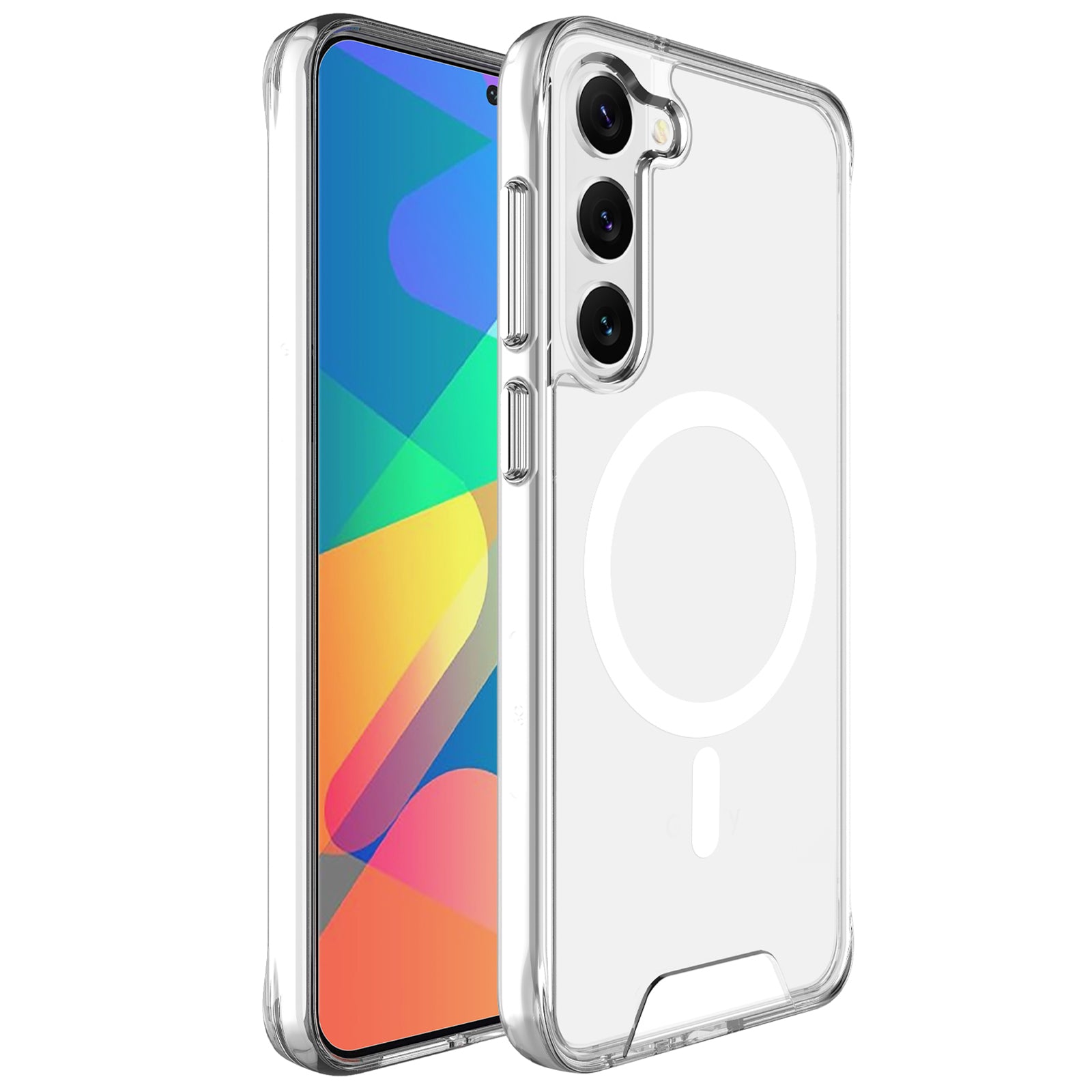 For Samsung Galaxy S22 5G TPU+PC Case Compatible with MagSafe Military Grade Clear Phone Shell