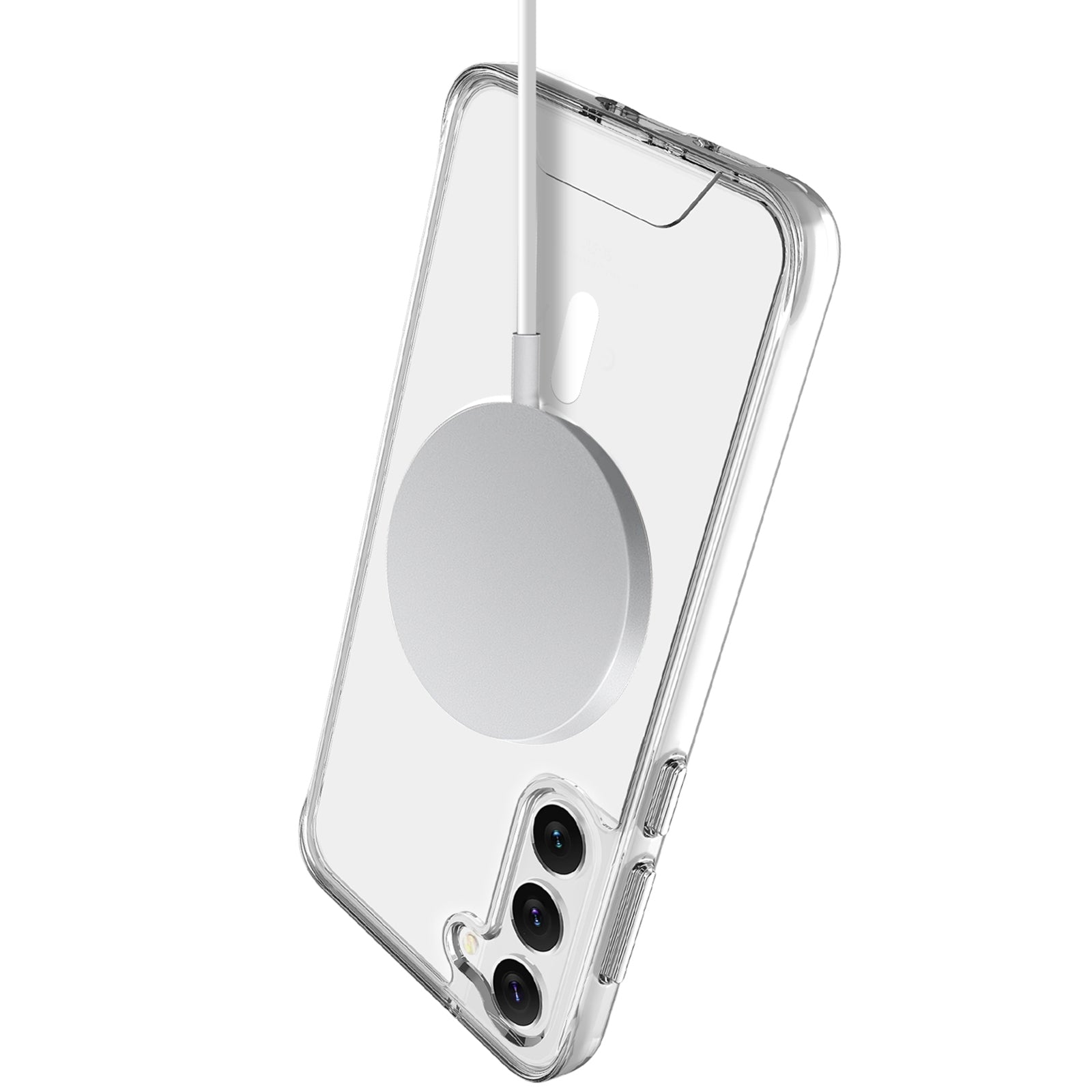 For Samsung Galaxy S22 5G TPU+PC Case Compatible with MagSafe Military Grade Clear Phone Shell