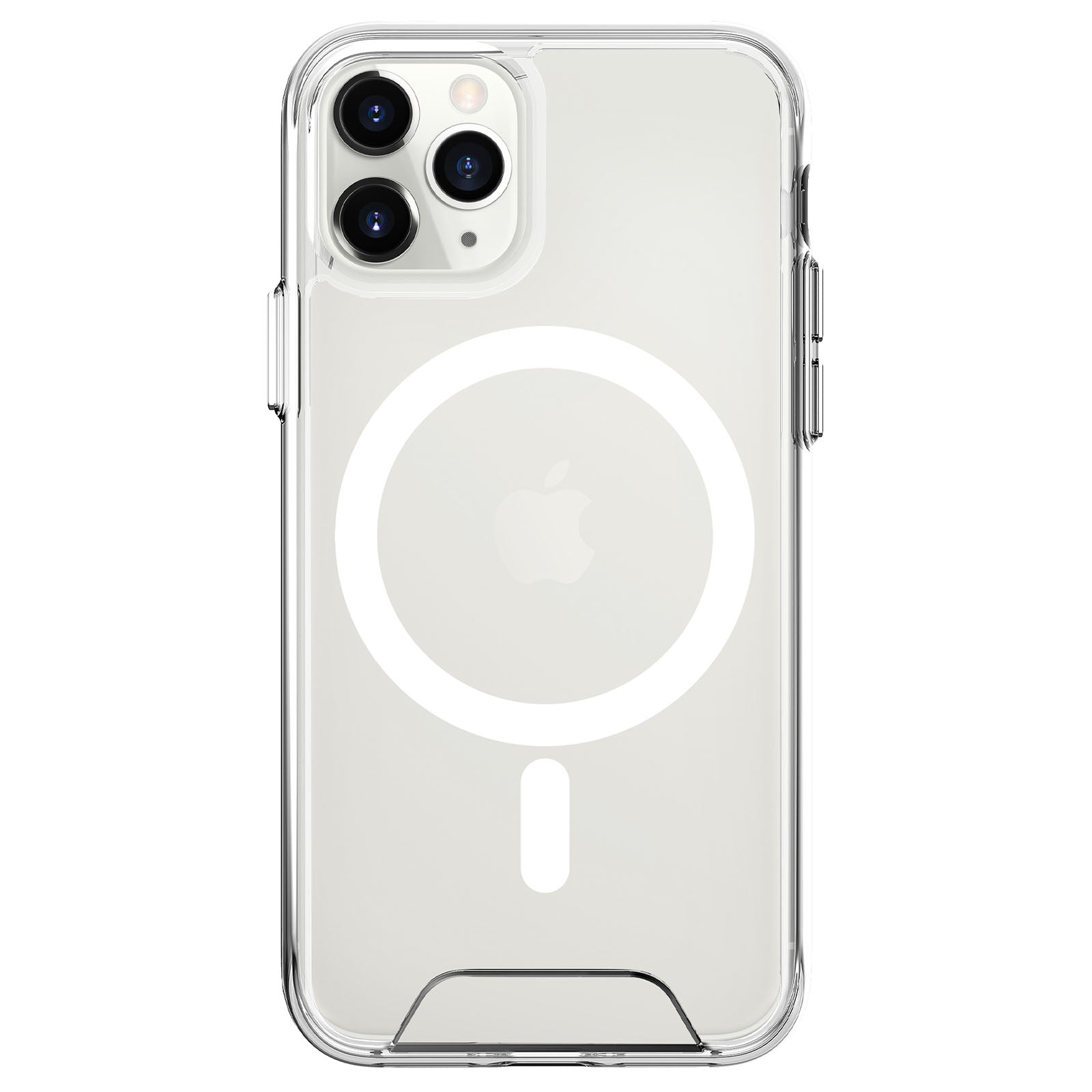 For iPhone 11 Pro Max Magnetic Case TPU+PC Clear Slim-Fit Back Cover Compatible with MagSafe