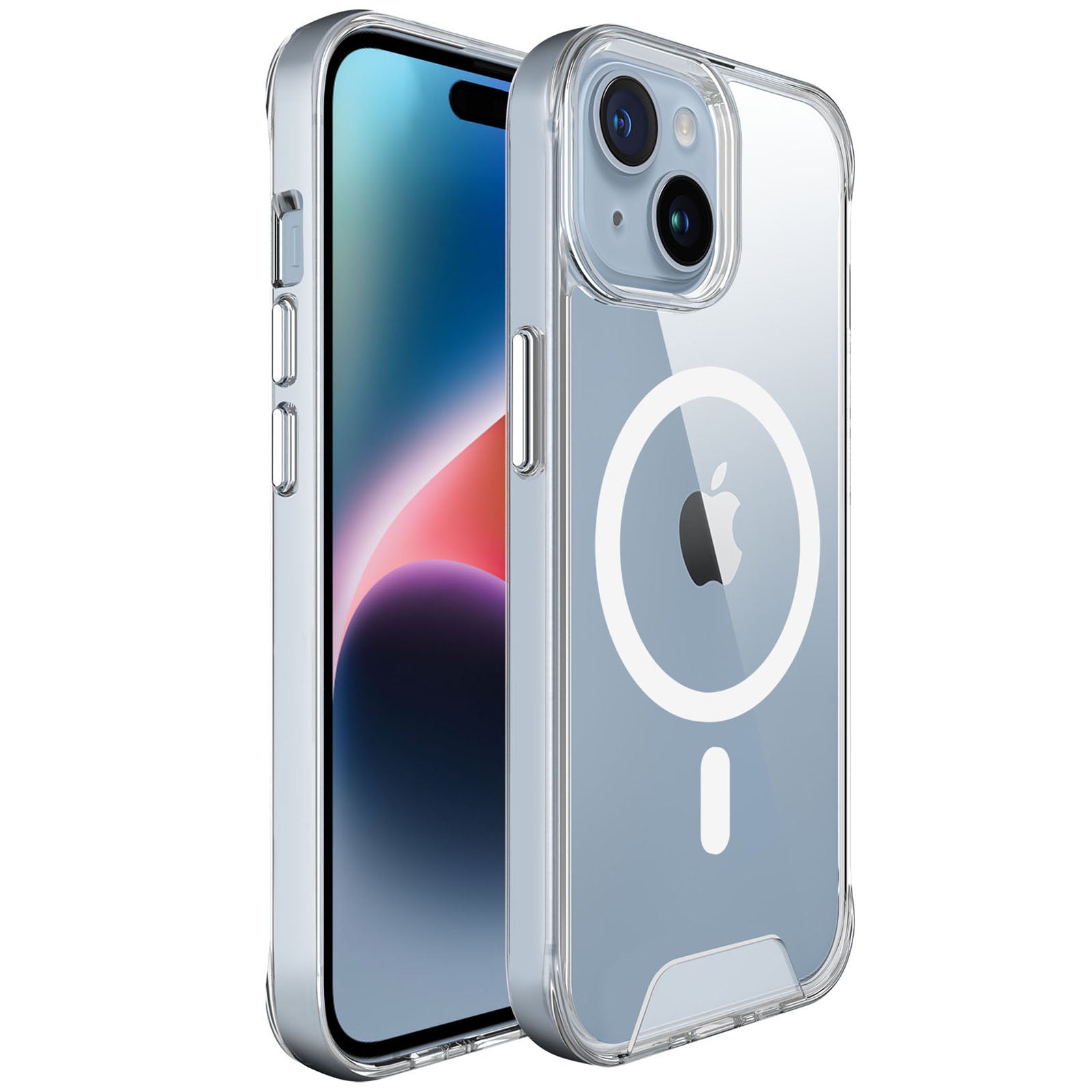 For iPhone 15 Case TPU+PC Clear Military Grade Protective Cover Compatible with MagSafe