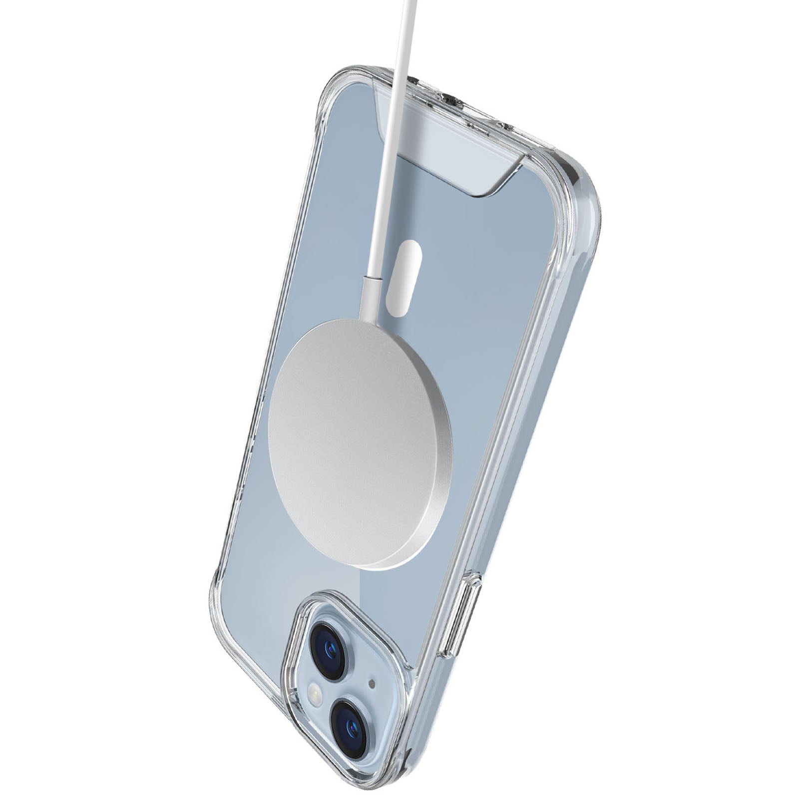 For iPhone 15 Case TPU+PC Clear Military Grade Protective Cover Compatible with MagSafe