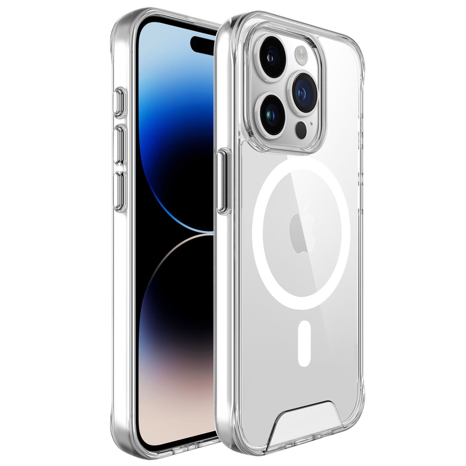 For iPhone 15 Pro Max Phone Cover Crystal-Clear Military Grade TPU+PC Case Compatible with MagSafe