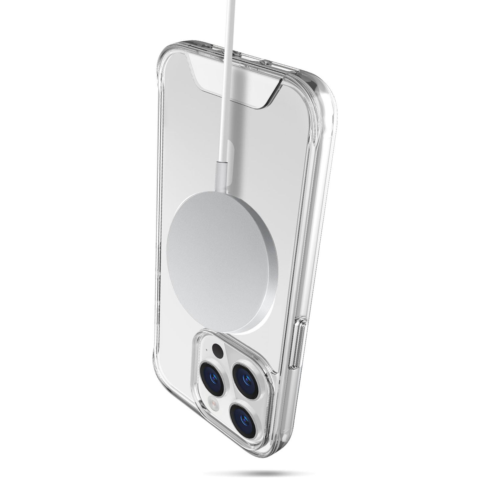 For iPhone 15 Pro Max Phone Cover Crystal-Clear Military Grade TPU+PC Case Compatible with MagSafe