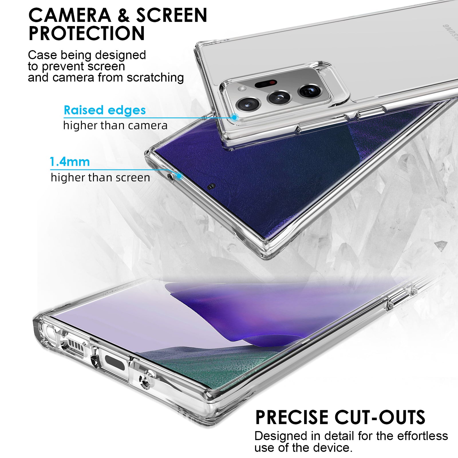 For Samsung Galaxy Note20 Ultra / Note20 Ultra 5G Case Drop Protection PC + TPU Cell Phone Cover