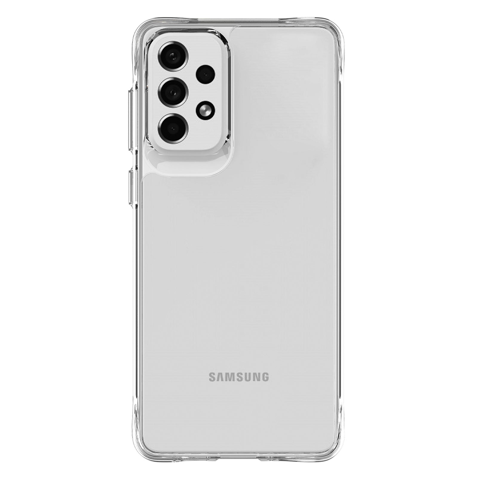 For Samsung Galaxy A73 5G Case Scratch-proof Hard PC + Soft TPU Clear Phone Back Cover