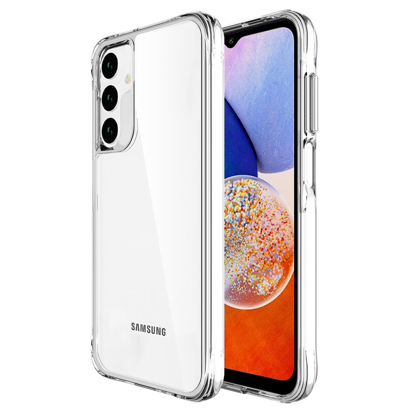 For Samsung Galaxy A25 5G (Global) (161.0 x 76.5 x 8.3mm) Case Shockproof Hard PC + Soft TPU Clear Smart Phone Protector