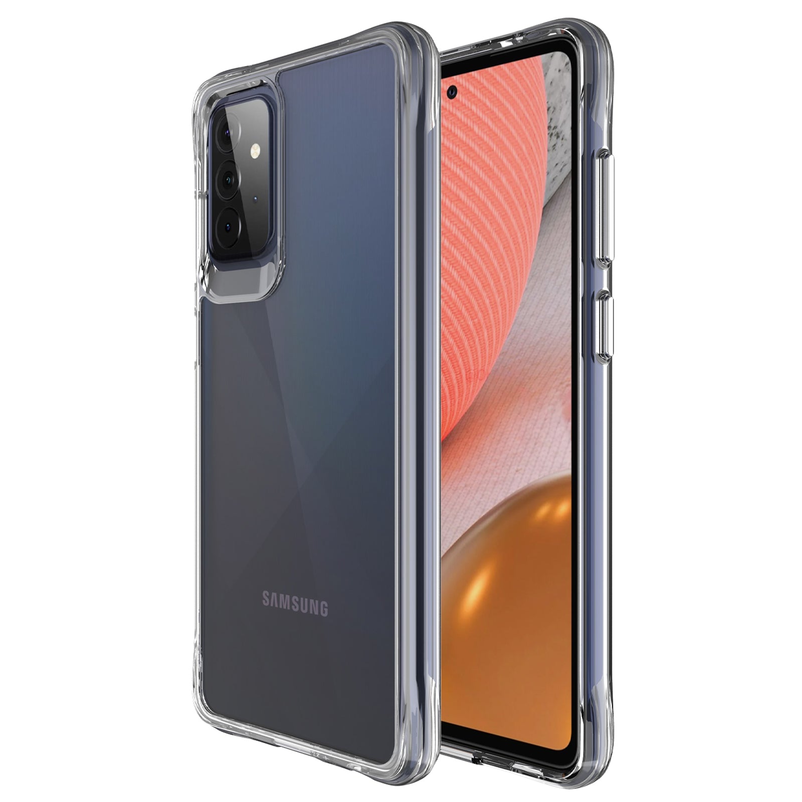 PC+TPU Case for Samsung Galaxy A72 4G / A72 5G Shell HD Clear Drop-proof Phone Cover