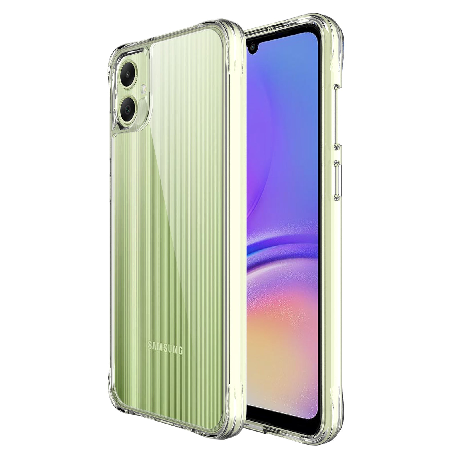 For Samsung Galaxy A05 4G Cell Phone Cover Anti-dust PC+TPU HD Transparent Case