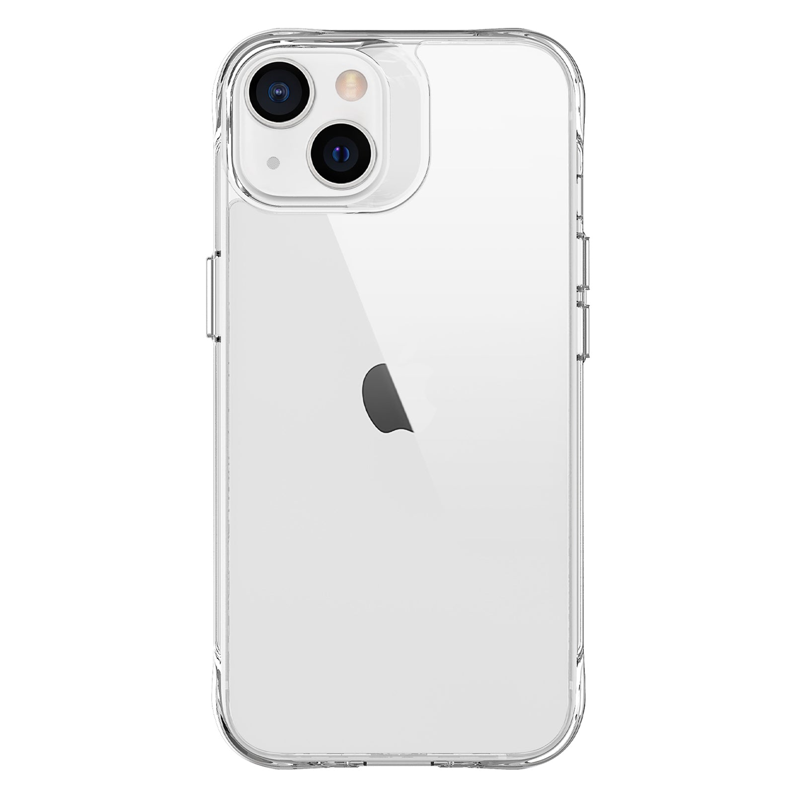 For iPhone 13 6.1 inch Case Anti-fall PC+TPU Phone Back Cover with Electroplating Button