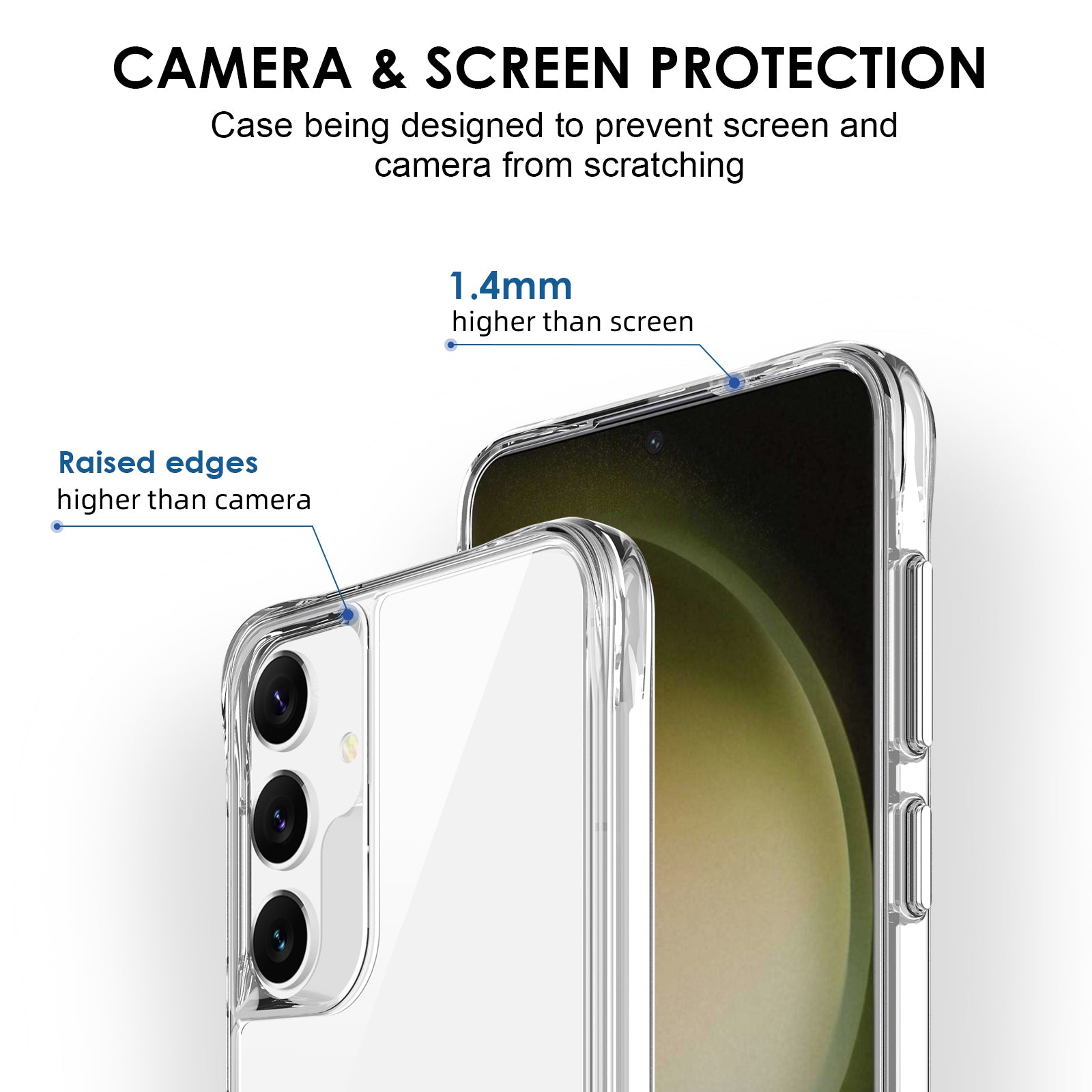 For Samsung Galaxy S24+ HD Clear Phone Case Drop Protection PC + TPU Cell Phone Cover