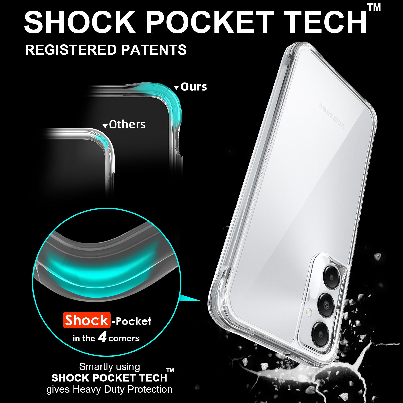 For Samsung Galaxy A05s 4G Lightweight PC + TPU Case Super Clear Phone Cover