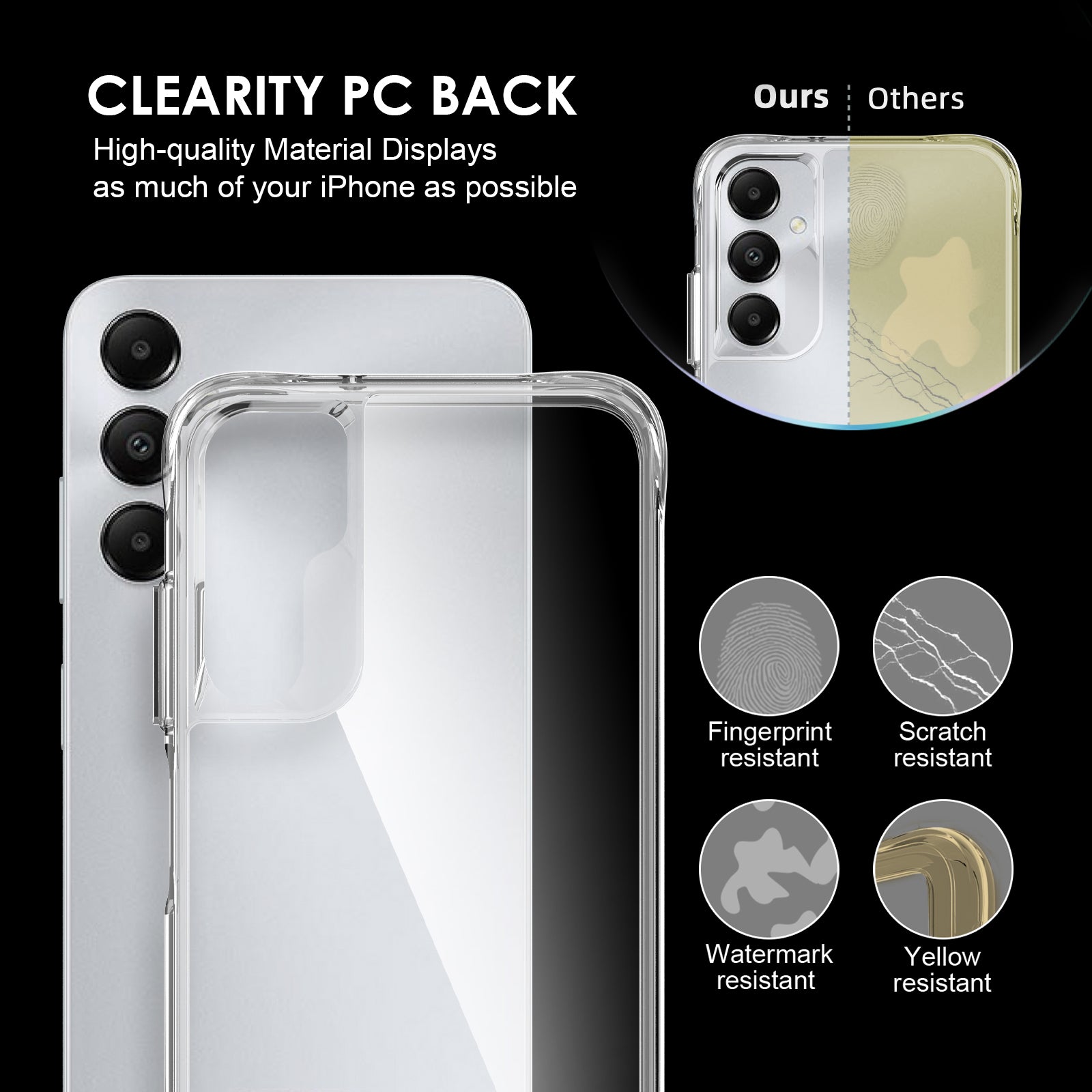 For Samsung Galaxy A05s 4G Lightweight PC + TPU Case Super Clear Phone Cover