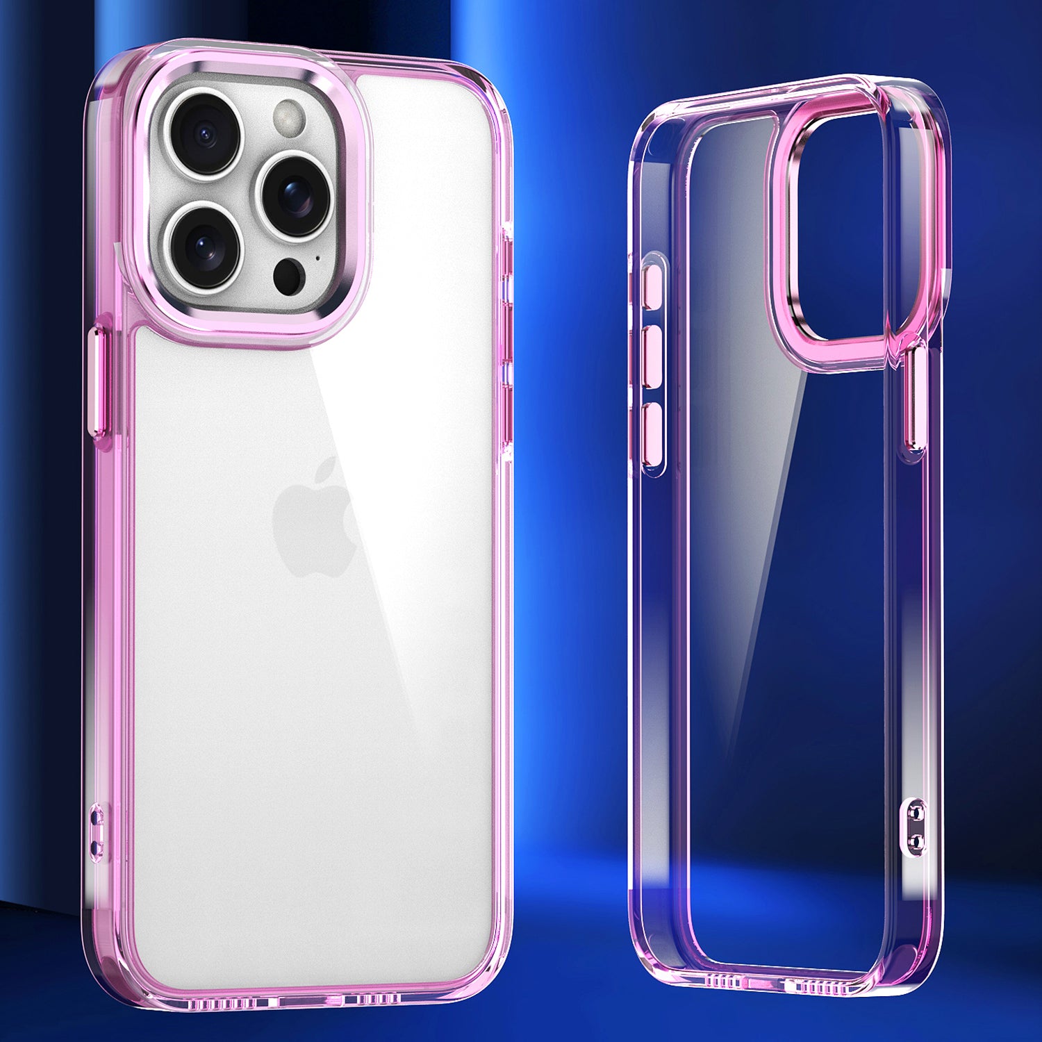 For iPhone 13 Pro Max 6.7 inch Cell Phone Case Clear TPU+PC Fall-proof Cover - Transparent