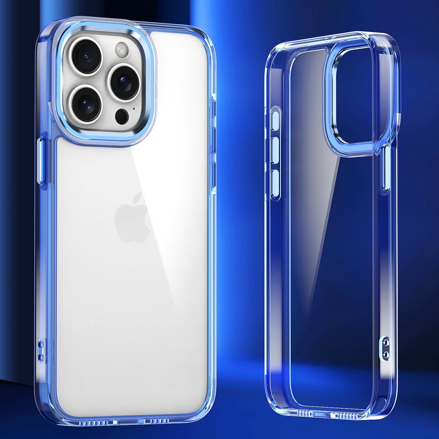 For iPhone 13 Pro 6.1 inch Cell Phone Case Clear TPU+PC Anti-scratch Cover - Transparent