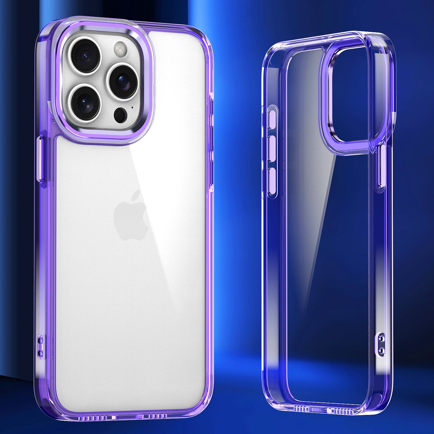For iPhone 12 Pro Max 6.7 inch Case Clear TPU+PC Shockproof Cell Phone Cover - Transparent