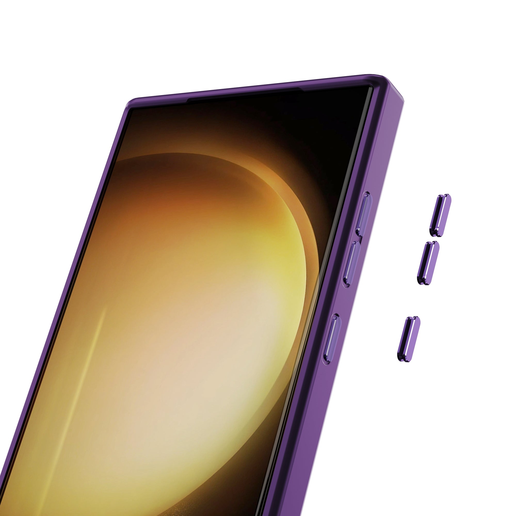 For Samsung Galaxy S24 Ultra Case TPU+Acrylic Clear Phone Cover Compatible with MagSafe - Dark Purple