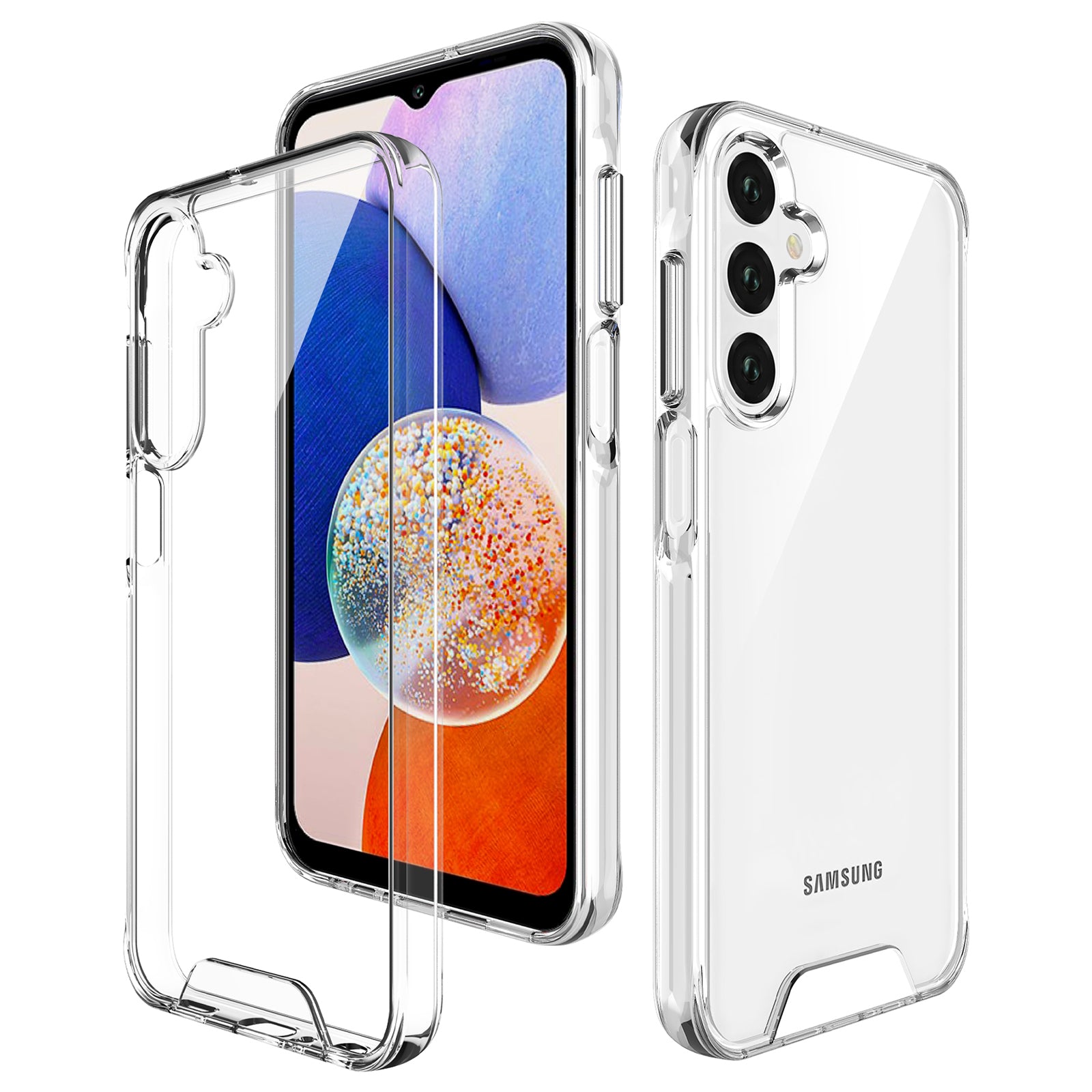 For Samsung Galaxy A25 5G (Global) (161.0 x 76.5 x 8.3mm) Case Military Grade Anti-Drop TPU+PC Clear Phone Cover