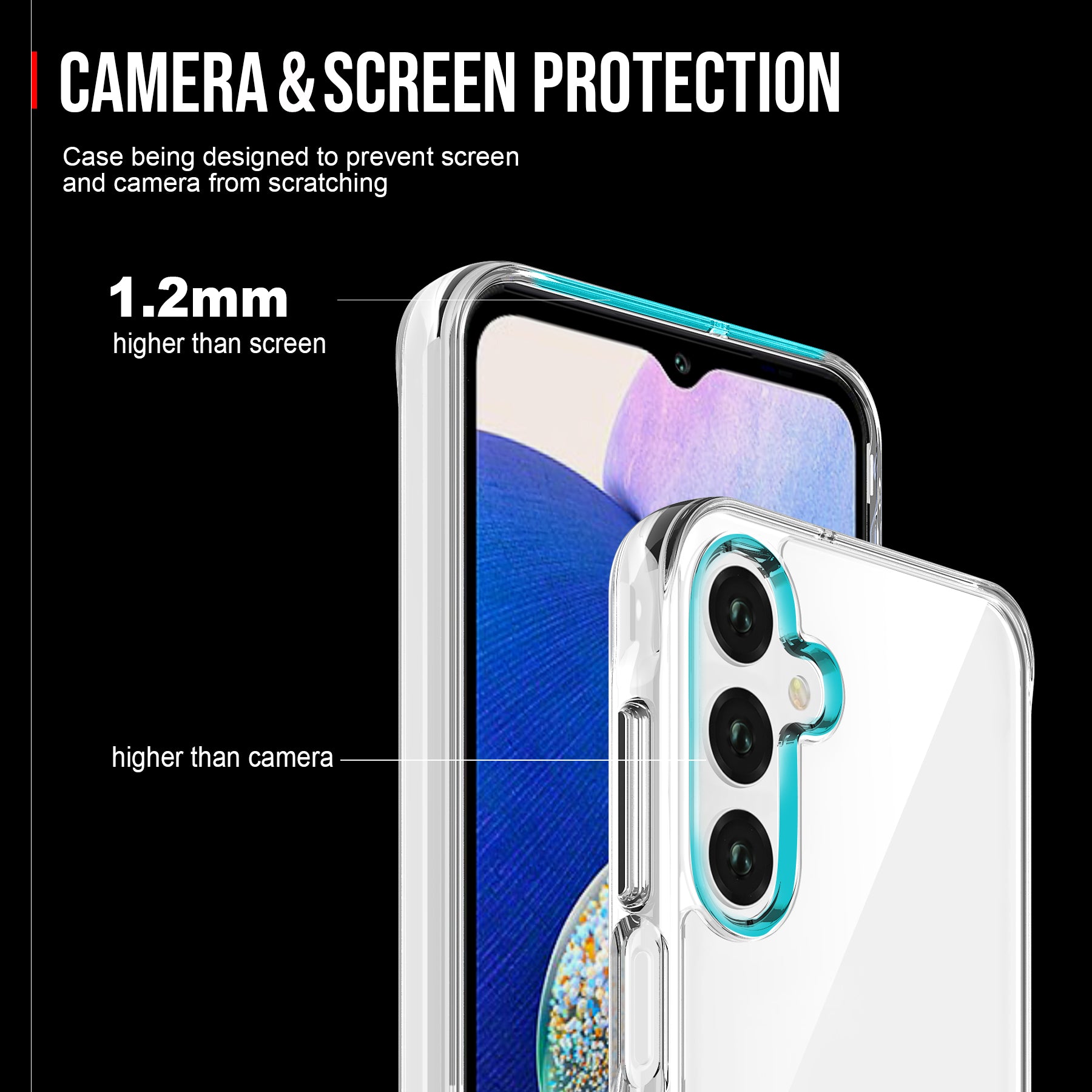 For Samsung Galaxy A25 5G (Global) (161.0 x 76.5 x 8.3mm) Case Military Grade Anti-Drop TPU+PC Clear Phone Cover