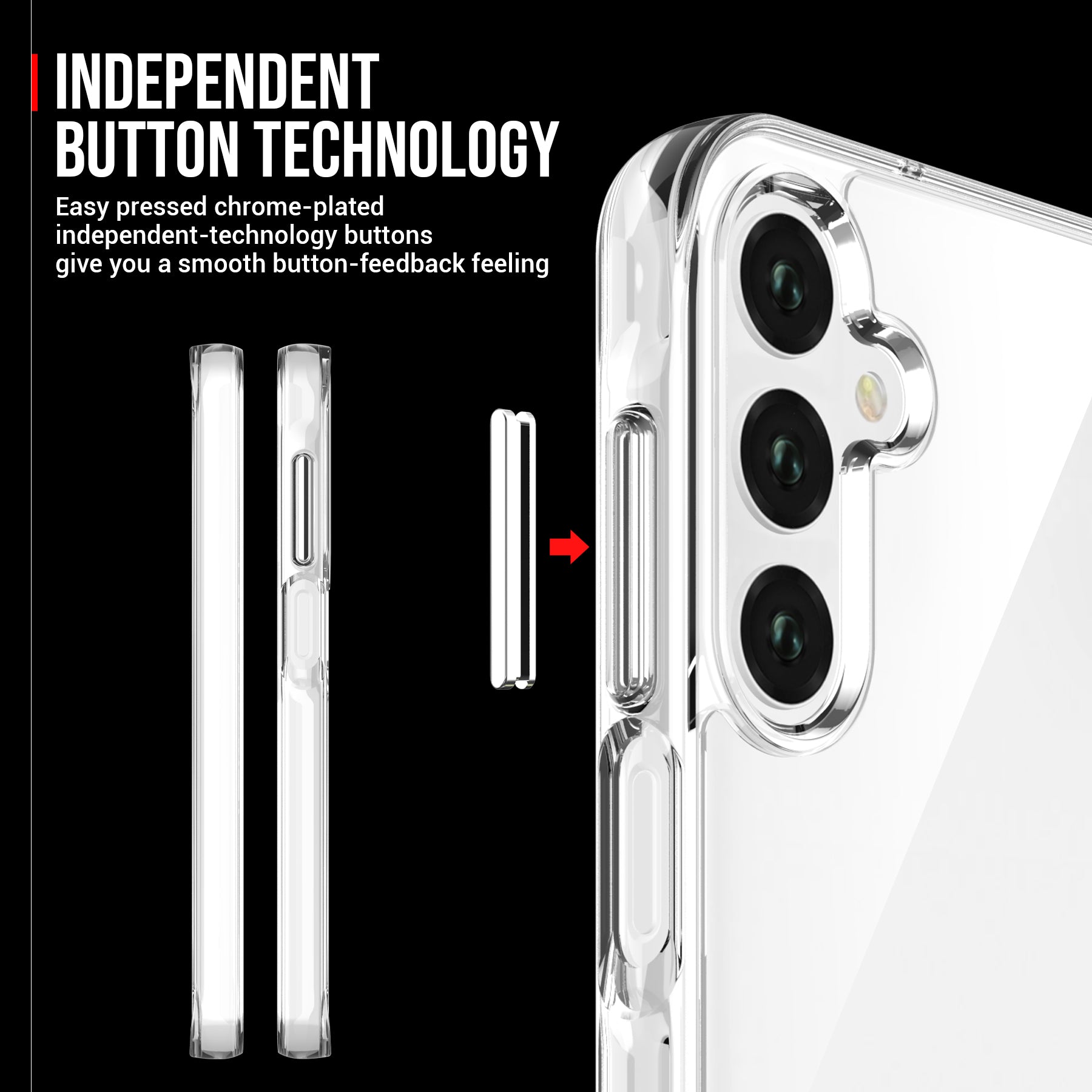 For Samsung Galaxy A25 5G (Global) (161.0 x 76.5 x 8.3mm) Case Military Grade Anti-Drop TPU+PC Clear Phone Cover