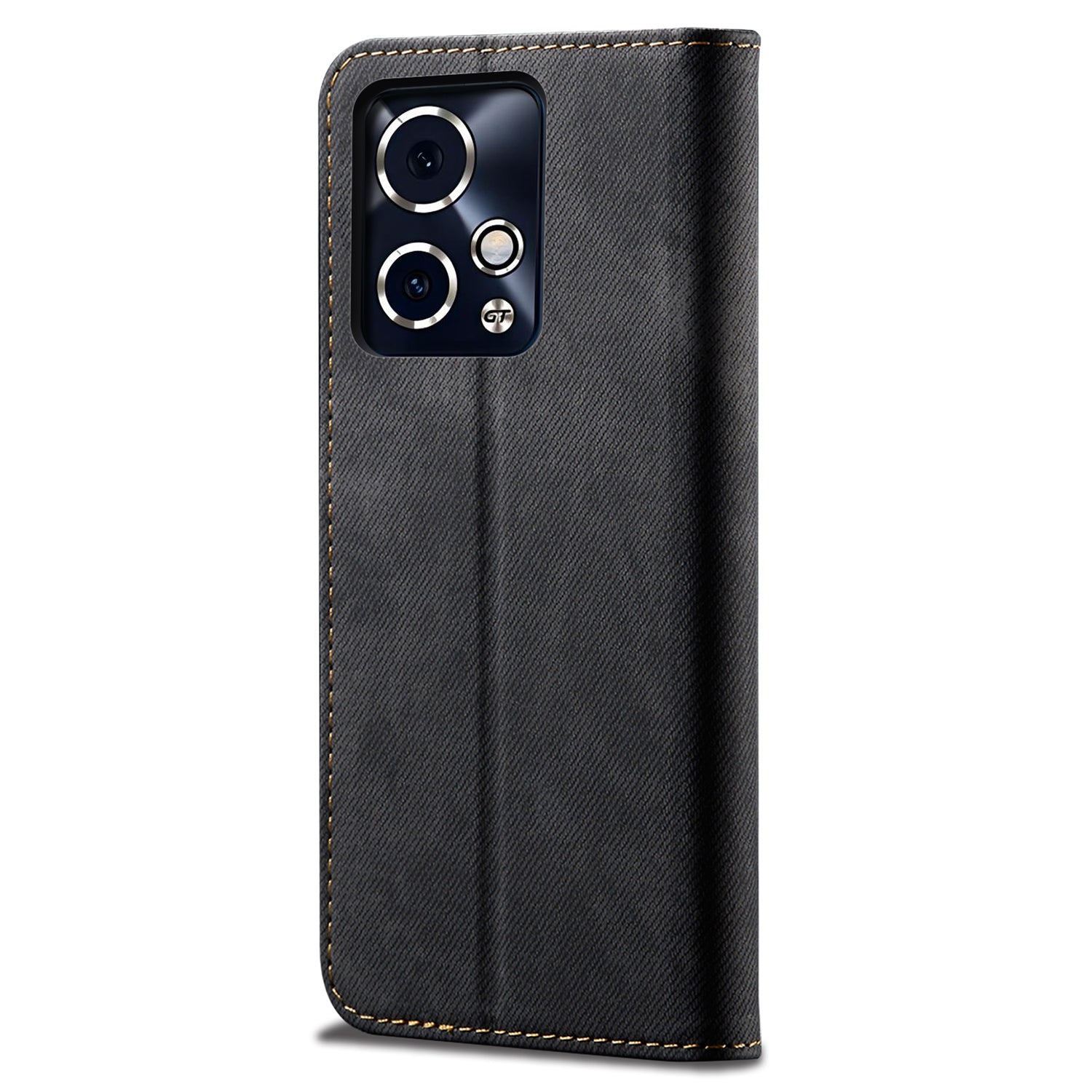 For Honor 90 GT 5G Wallet Case PU Leather Phone Cover Stand View Magnetic Protect - Black
