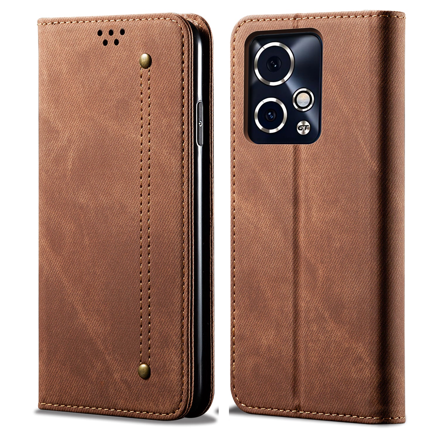 For Honor 90 GT 5G Wallet Case PU Leather Phone Cover Stand View Magnetic Protect - Black
