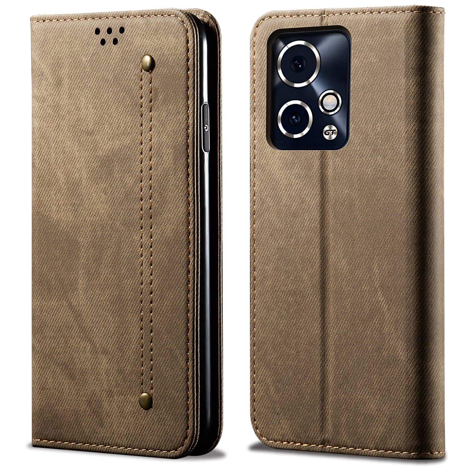For Honor 90 GT 5G Wallet Case PU Leather Phone Cover Stand View Magnetic Protect - Black