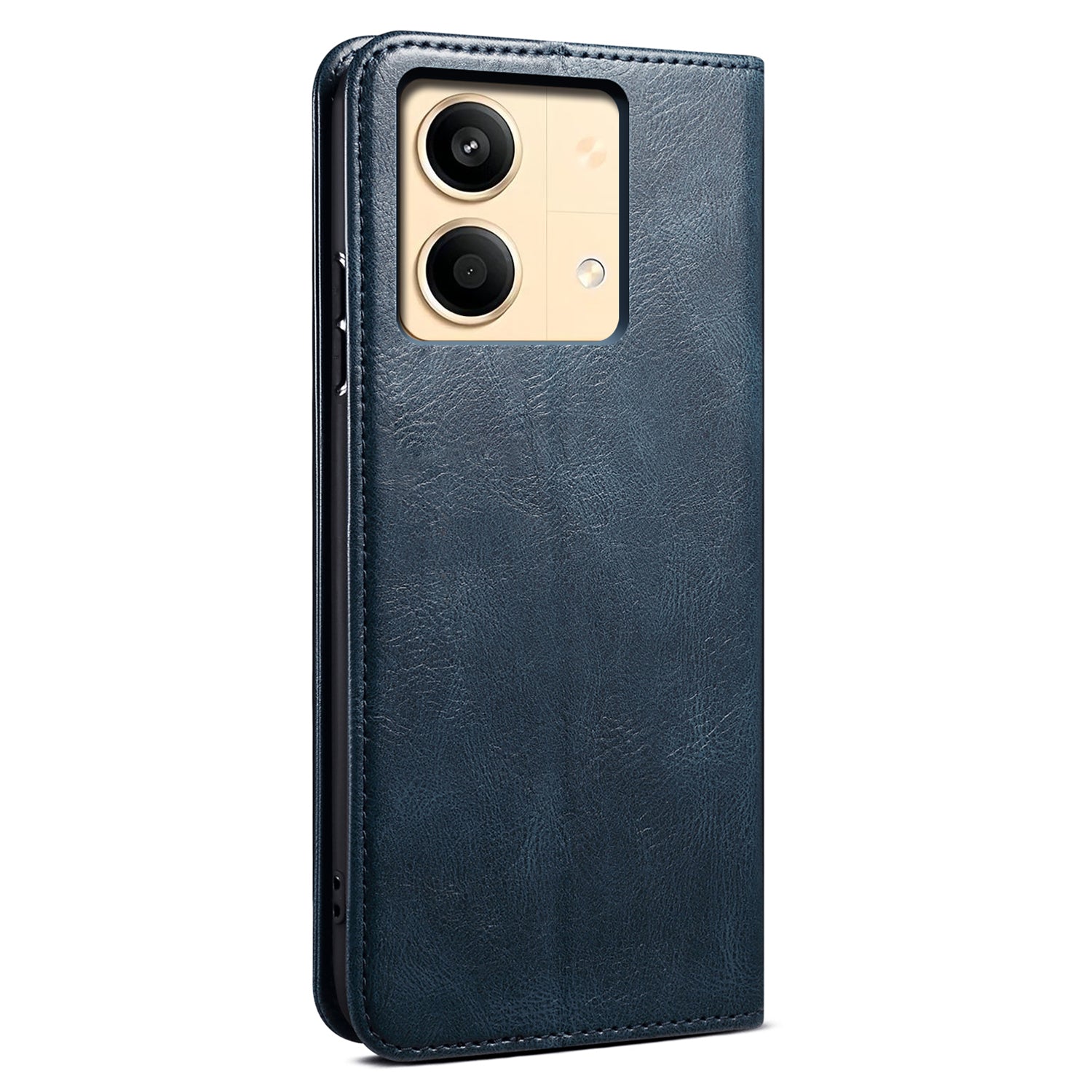 For Xiaomi Redmi Note 13R Pro 5G PU Leather Wallet Phone Case Magnetic Protect Cover - Blue