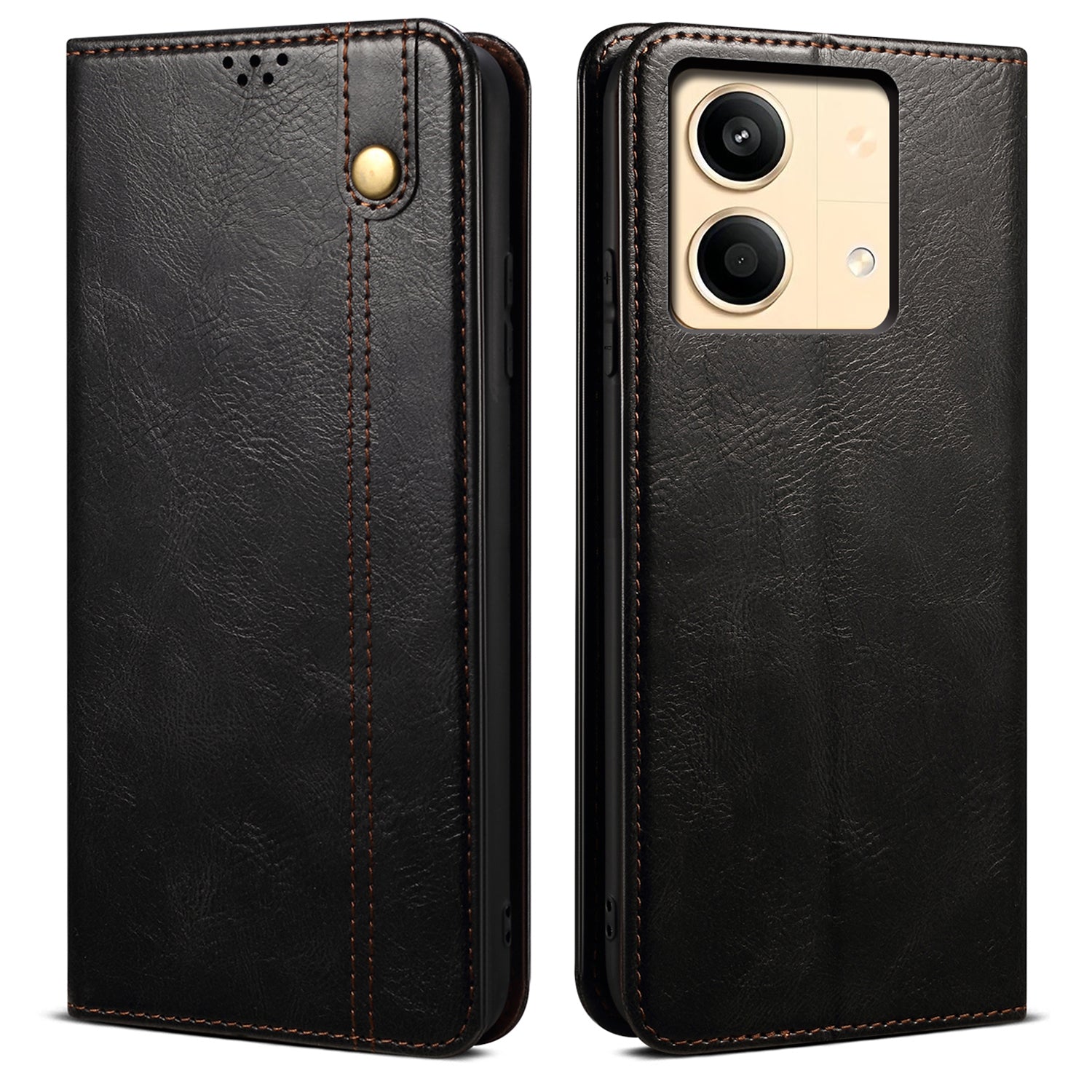 For Xiaomi Redmi Note 13R Pro 5G PU Leather Wallet Phone Case Magnetic Protect Cover - Blue