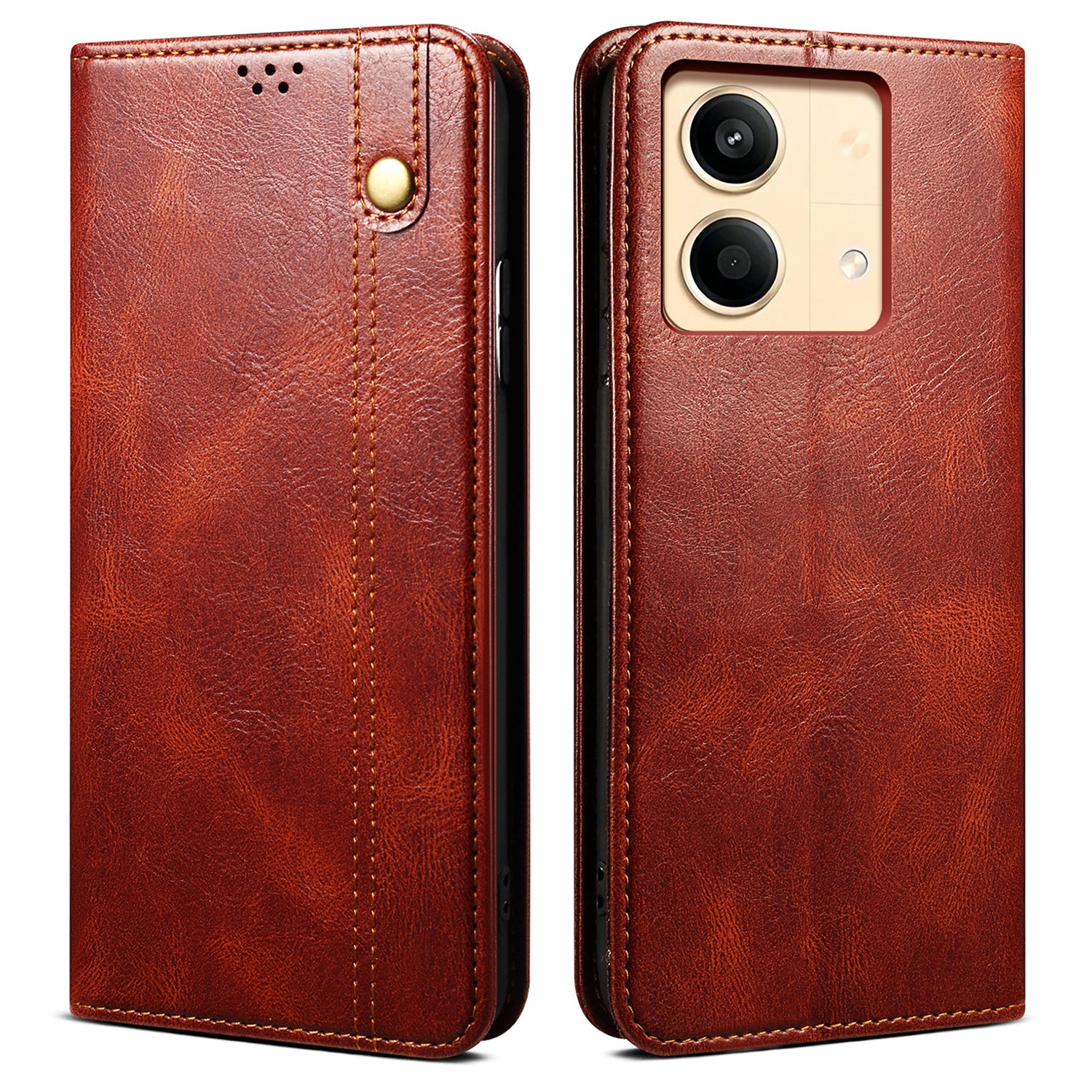 For Xiaomi Redmi Note 13R Pro 5G PU Leather Wallet Phone Case Magnetic Protect Cover - Blue