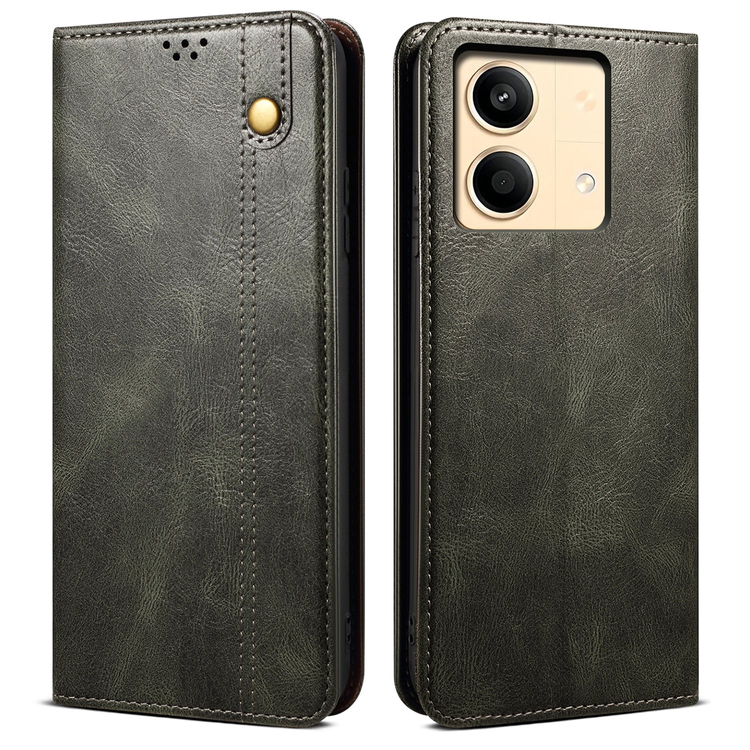 For Xiaomi Redmi Note 13R Pro 5G PU Leather Wallet Phone Case Magnetic Protect Cover - Blue