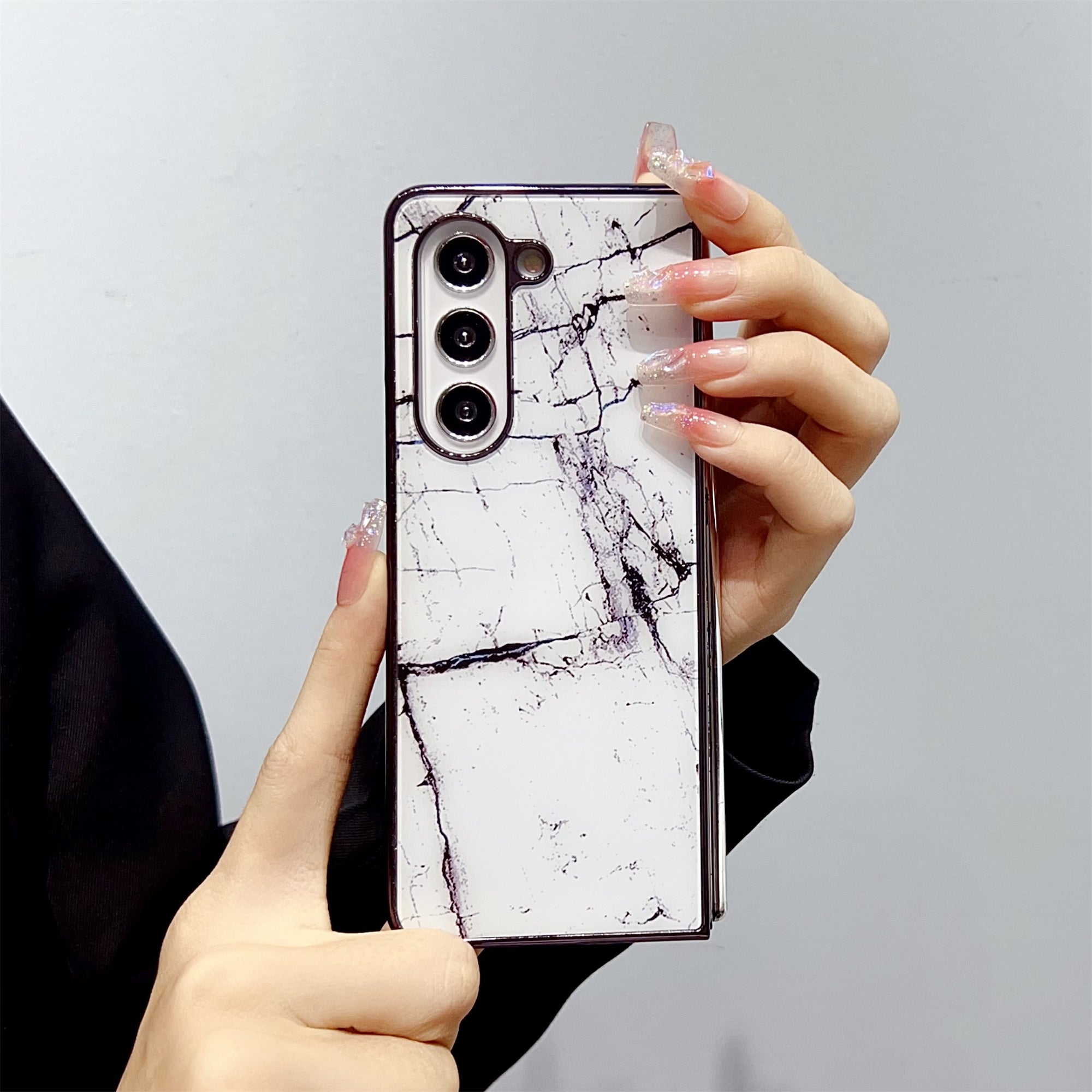 For Samsung Galaxy Z Fold5 5G Phone Case Hard PC Pattern Printed Folding Cover - Style A