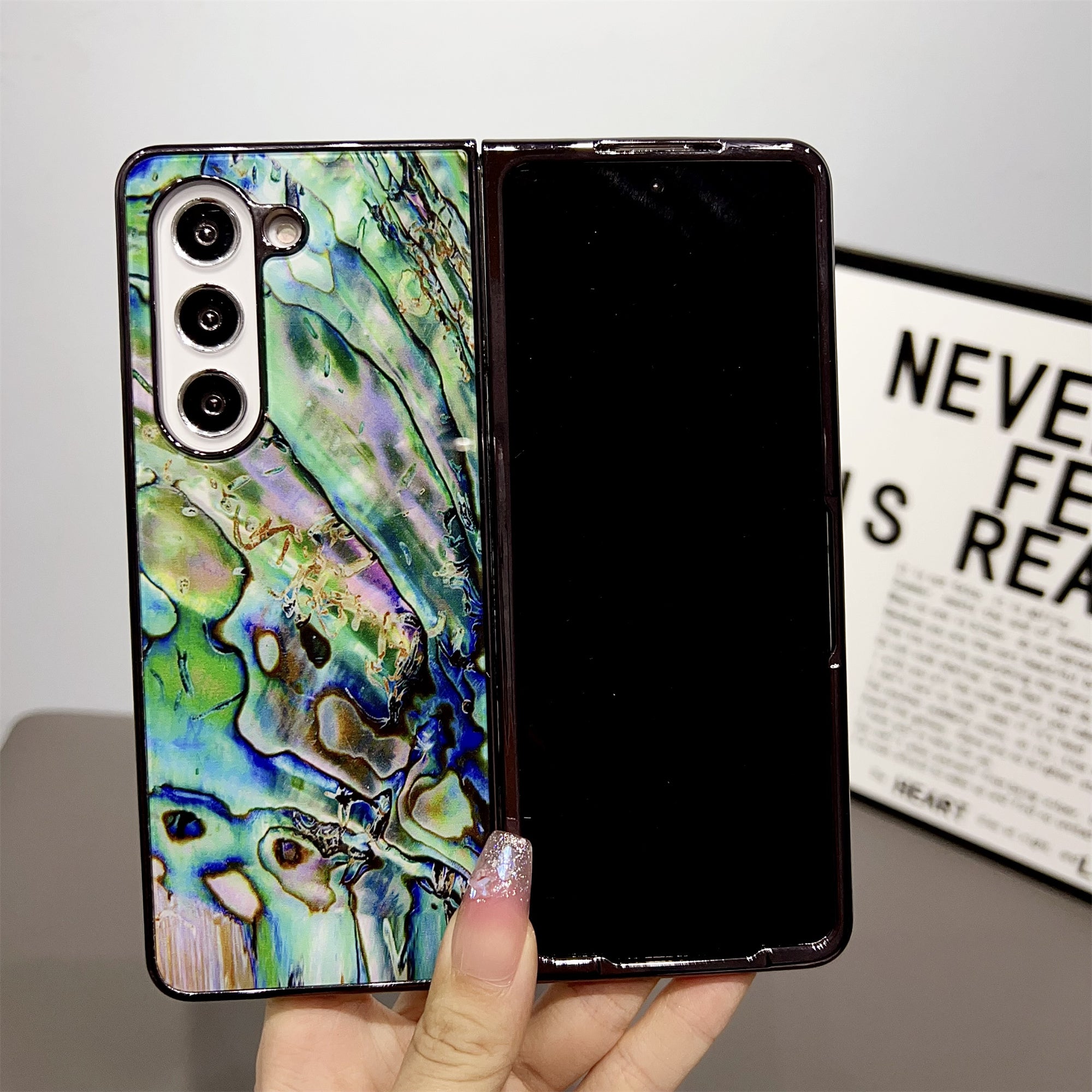 For Samsung Galaxy Z Fold5 5G Phone Case Hard PC Pattern Printed Folding Cover - Style A