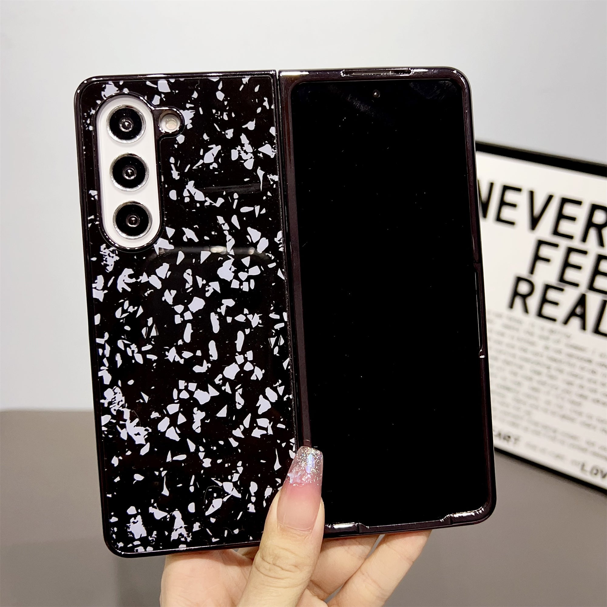 For Samsung Galaxy Z Fold5 5G Phone Case Hard PC Pattern Printed Folding Cover - Style A