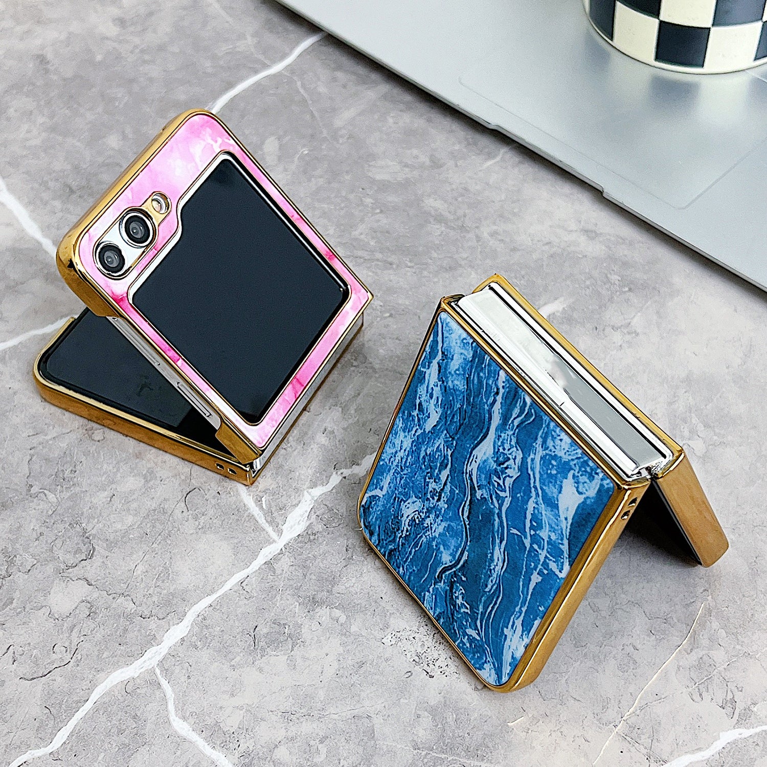 For Samsung Galaxy Z Flip 5G Phone Case Pattern Hard PC Cover Anti-Scratch - Style A